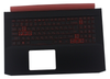 Клавиатура для ноутбука Acer Nitro 5 AN517-51 топкейс черный, клавиши черные с подсветкой