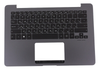 Клавиатура для ноутбука ASUS UX430UA топкейс темно-сиреневый, клавиши черные, с подсветкой