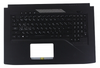Клавиатура для ноутбука ASUS GL703GE топкейс черный, клавиши черные, с подсветкой, с рисунком