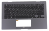 Клавиатура для ноутбука ASUS B9440UA топкейс серый, клавиши черные, с подсветкой