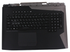Клавиатура для ноутбука ASUS G703GS топкейс черный, клавиши черные, с подсветкой