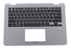 Клавиатура для ноутбука ASUS TP401MA топкейс темно-серый, клавиши черные