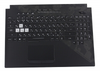 Клавиатура для ноутбука ASUS GL504GS топкейс черный, клавиши черные