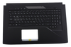 Клавиатура для ноутбука ASUS GL703GE топкейс черный, клавиши черные, с подсветкой, без рисунка