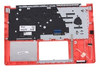 Клавиатура для ноутбука ASUS X430FA топкейс серо-красный, клавиши черные с подсветкой