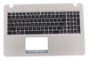 Клавиатура для ноутбука ASUS X540BA топкейс золотистый, клавиши черные АНГЛИЙСКАЯ
