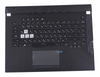Клавиатура для ноутбука ASUS G531GU топкейс черный, клавиши черные с подсветкой 90NR01J2-R31RU0