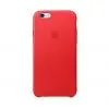 Кожаный красный чехол Leather Case для iPhone 6, 6s