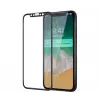 Защитное бронь стекло 3D на весь экран для iPhone X / iPhone 10 Черная рамка