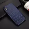 Чехол из эко-кожи под крокодила Puloka Polo для iPhone XR Синий