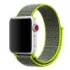 Нейлоновый ремешок Nylon loop 38мм-40мм для Apple Watch Черный с зеленым