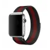 Металлический ремешок Milanese loop 38мм-40мм для Apple Watch Черный с красным