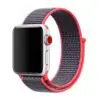 Нейлоновый ремешок Nylon loop 42мм 44мм для Apple Watch Черный с розовым