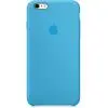 Кожаный голубой чехол Leather Case для iPhone 6, 6s