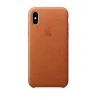 Чехол кожаный Leather Case для iPhone XR Коричневый