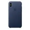Чехол кожаный Leather Case для iPhone XR Синий