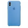 Чехол силиконовый Apple Silicon Case для iPhone Xs Max Голубой