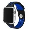 Силиконовый ремешок Nike 38мм- 40мм для Apple Watch Черный с синим