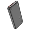 Внешний аккумулятор 10000 mAh с 2 USB + Type-C Hoco J101 с быстрой зарядкой 22.5W (Черный) (Внешние аккумуляторы Power Bank)