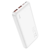Внешний аккумулятор 10000 mAh с 2 USB + Type-C Hoco J101 с быстрой зарядкой 22.5W (Белый) (Внешние аккумуляторы Power Bank)