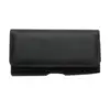 Чехол-кобура на пояс универсальный 4.5" (145*70 мм) из фактурной эко-кожи (Черный) (Чехлы для iPhone 6, 6s (4.7))