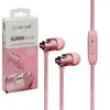 Наушники с микрофоном Celebrat C8 с разъемом mini-Jack (3.5mm) (Розовый) (Проводные наушники-капельки)