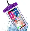 Чехол водонепроницаемый  универсальный до 6,7" (10х17 см) неоновый светящийся в темноте Neon (Фиолетовый) (Чехлы для iPhone 6 Plus, 6s Plus (5.5))