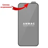 Защитное стекло 3D на весь экран 9H ANMAC + пленка задняя для iPhone 13 Mini (Матовое с сеточкой) (Черная рамка) (Защитные стёкла для iPhone)