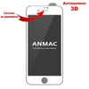 Защитное стекло 3D на весь экран ANMAC Privacy для iPhone 7 / 8 / SE 2020 / SE 2022 (Антишпион с сеточкой) (Белая рамка) (Защитные стёкла для iPhone)