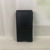 Чехол-кобура на пояс вертикальный универсальный 4.5" (145*70 мм) из фактурной эко-кожи (Черный) (Чехлы для iPhone 5, 5s, 5С, SE)