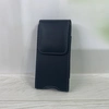 Чехол-кобура на пояс вертикальный универсальный 4.0" (135*65 мм) из фактурной эко-кожи (Черный) (Чехлы для iPhone 5, 5s, 5С, SE)