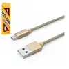 Кабель USB - Lightning 2.4А LDNIO LS08 1м (100 см) (Золотой) (Кабели Lightning)