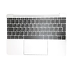 Топкейс с клавиатурой и тачпадом для MacBook A1534 12&quot; Early 2015 Silver Big Enter