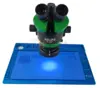 Микроскоп Relife M3T-B1 (тринокуляр 7045) на синем  рабочем столе -  004N