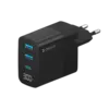 Сетевое зарядное устройство Deppa Wall Charger [2xUSB + USB-C] 30W с дисплеем, Черный (11395)