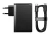 Сетевое зарядное устройство Baseus GaN5 Pro Fast Charger [2xType-C+USB] 140W + кабель [Type-C - Type-C], Black (CCGP100201)