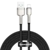 Кабель Baseus Cafule Series Metal Data Cable [USB - Lightning] 2.4A 200см, Black (CALJK-B01)