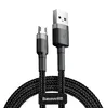 Кабель Baseus Cafule [USB - MicroUSB] 2.4A 100 см, Gray/Black (CAMKLF-BG1)