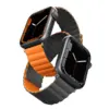 Силиконовый ремень Uniq Revix reversible Magnetic для Apple Watch 45/44/42mm, Серый с оранжевым (45MM-REVGRYORG)
