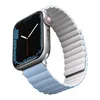 Силиконовый ремень Uniq Revix reversible Magnetic для Apple Watch 45/44/42mm, White/Blue (45MM-REVWHTBLU)