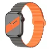 Магнитный силиконовый ремешок Back Loop для Apple Watch 42/44/45/49мм, Gray Orange
