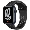 Apple Watch series 7 45 мм корпус из алюминия цвета темная ночь спортивный ремешок Nike цвета антрацитовый/чёрный