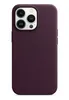 Кожаный чехол Leather Case MagSafe для iPhone 13 Pro, Dark Cherry