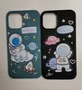 Чехол Astronaut in Space для iPhone 12 Pro Max матовый, Black / Turquoise