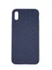 Плетеный силиконовый чехол для iPhone X/Xs, Blue