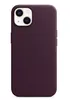 Кожаный чехол Leather Case MagSafe для iPhone 13, Dark Cherry
