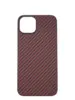 Карбоновый чехол Carbon Fiber with Magsafe для iPhone 13 Red Black