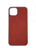 Карбоновый чехол Carbon Fiber with Magsafe для iPhone 13 Red