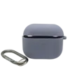 Чехол Silicone Protective Case с карабином для AirPods 3, Lavender gray