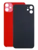 Заднее стекло (крышка) для iPhone 11 с увеличенными отверстиями под окошки камер, Копия, (PRODUCT) RED™, красный